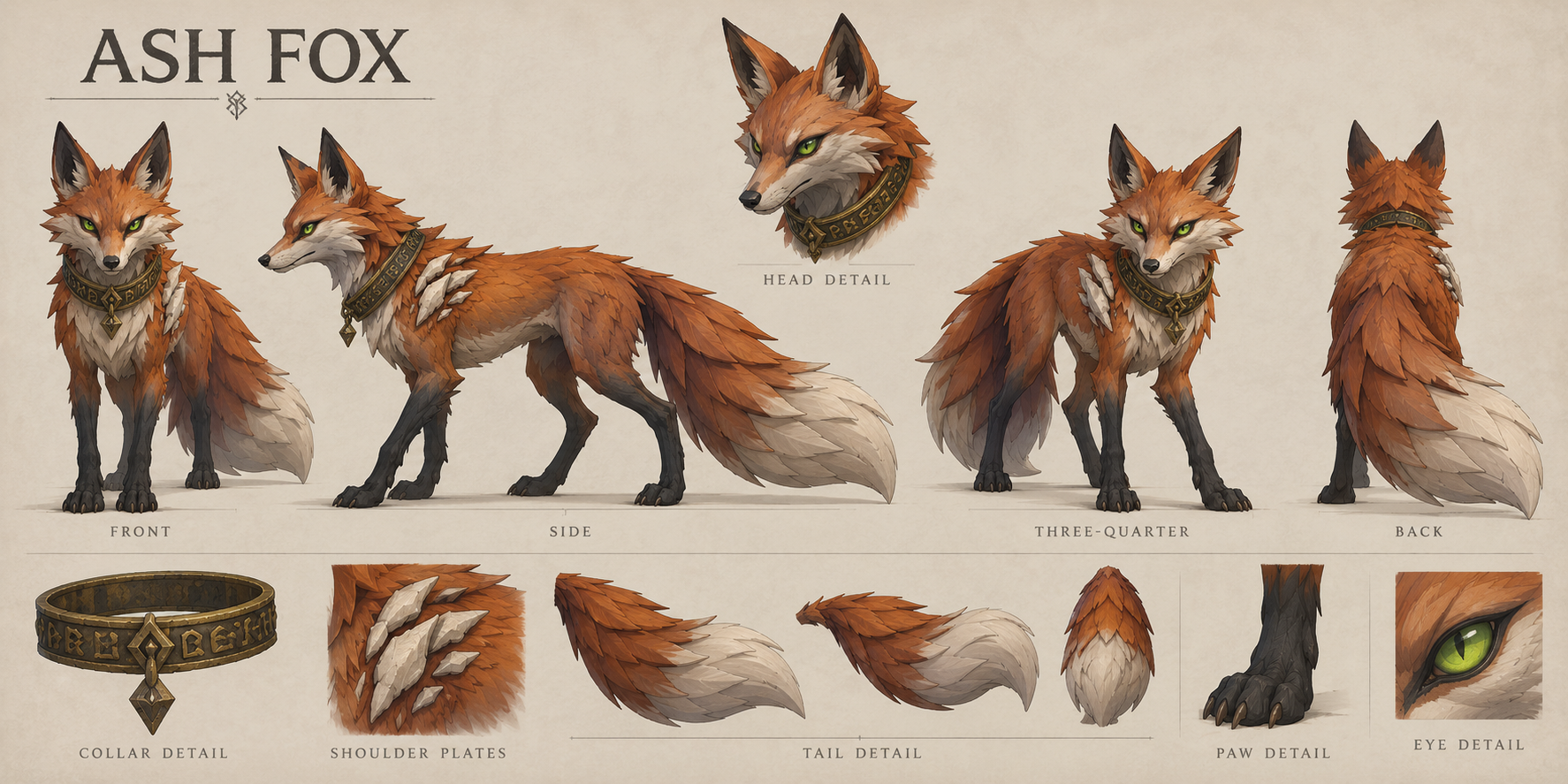 Ashfox reference sheet