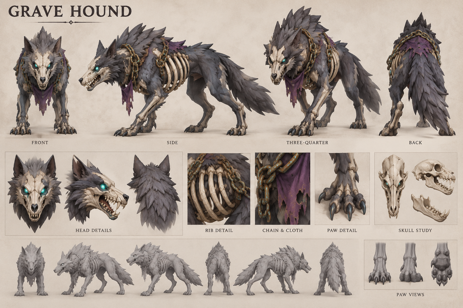 Gravehound reference sheet